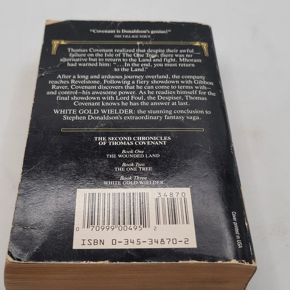 Stephen R. Donaldson White Gold Wielder Paperback 10th Printing Fantasy Fair